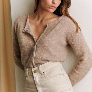 Sezane Gaspard Cardigan Beige XXS